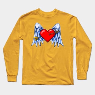 Heart with Wings Tattoo Long Sleeve T-Shirt